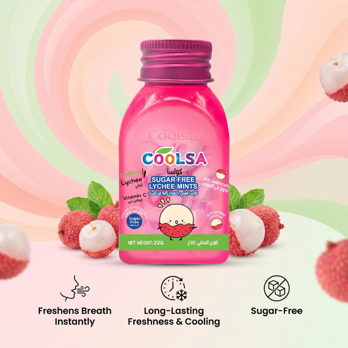 Coolsa Sugar Free Mints Lychee 22g