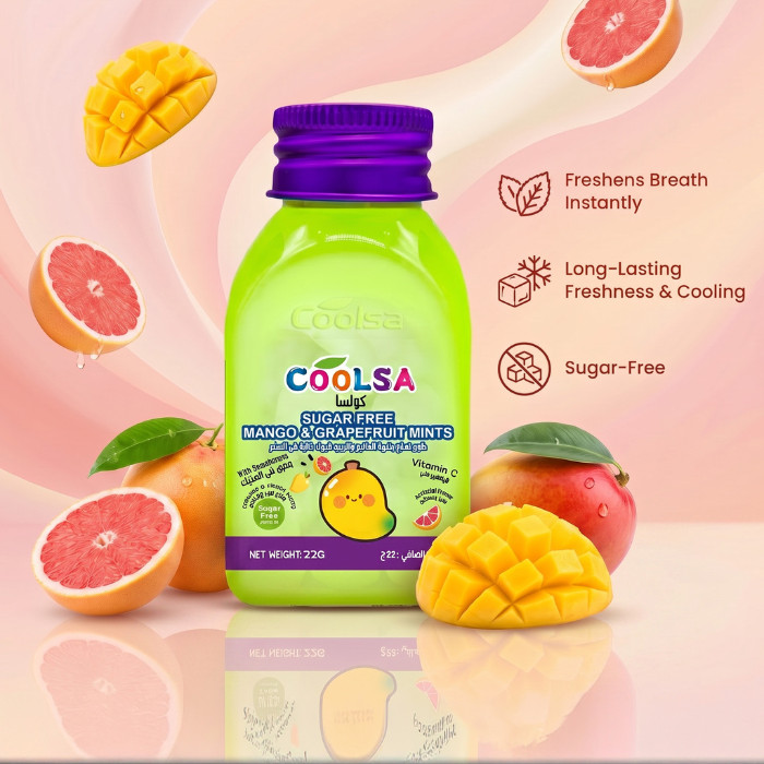 Coolsa Sugar Free Mints Mango & Grapefruit 22g