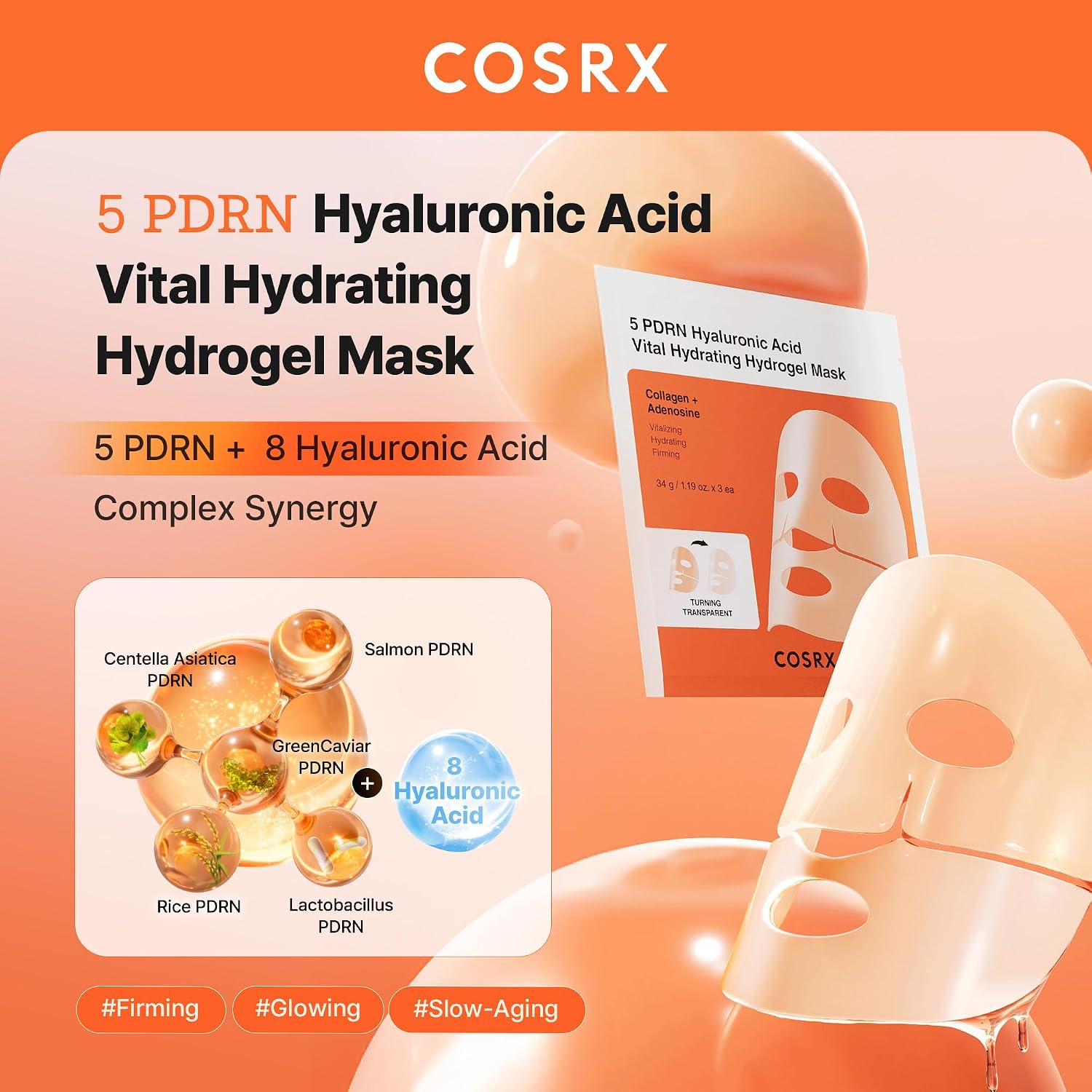 CosRx 5 PDRN Hyaluronic Acid Vital Sheet Mask 1's