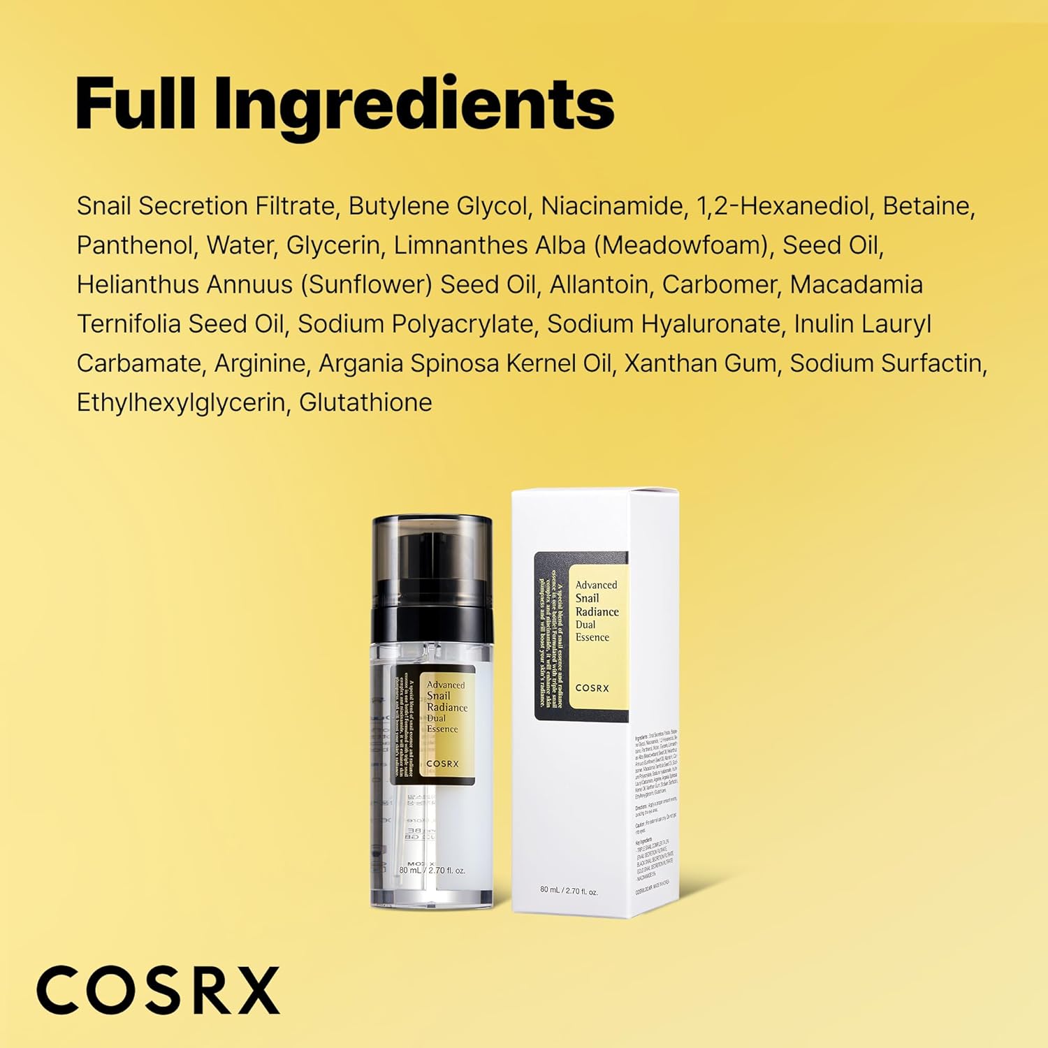 Cosrx Advanced Snail Radiance Dual Essence 80ml
