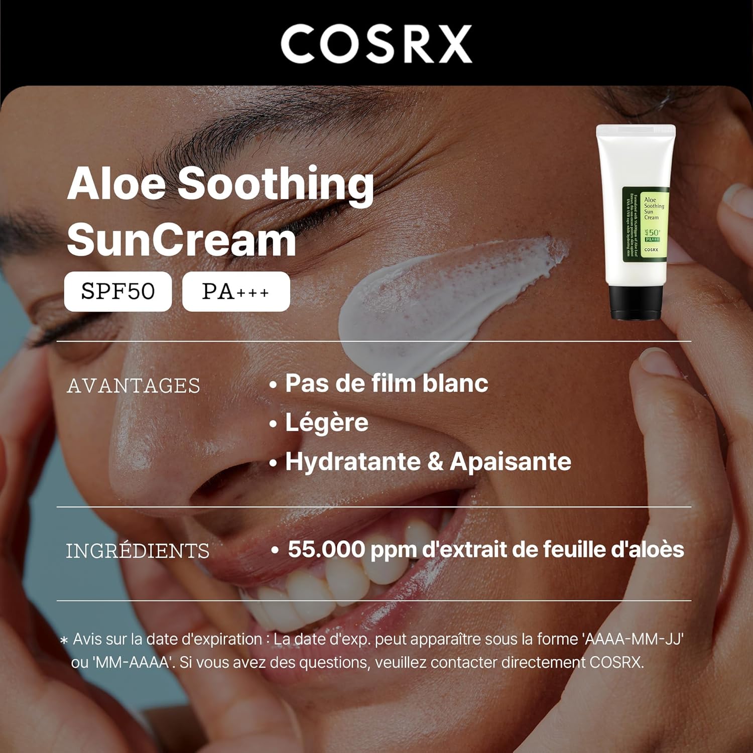 Cosrx Aloe Soothing Sun Cream(SPF50)Pa+++ 50ml