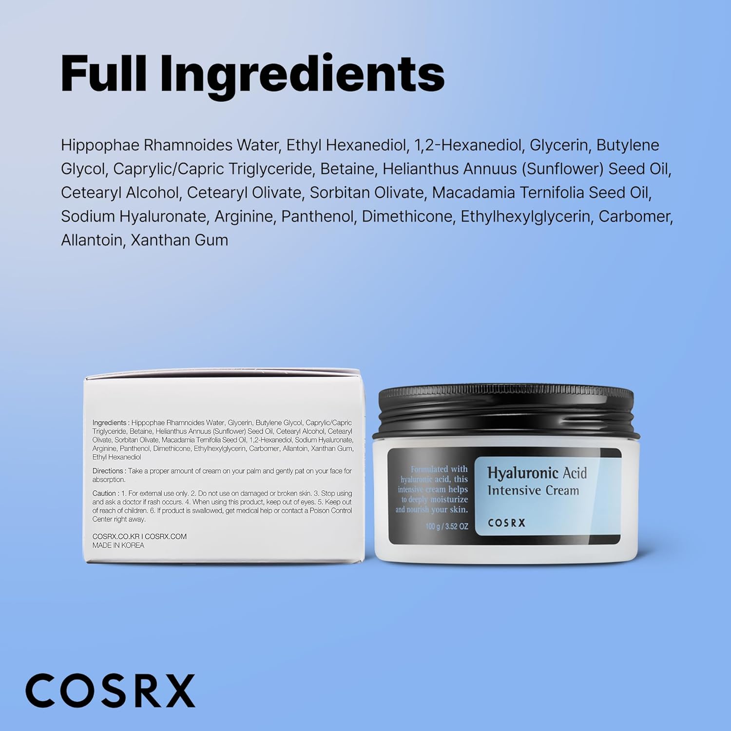 Cosrx Hyaluronic Acid Intensive Cream 100g