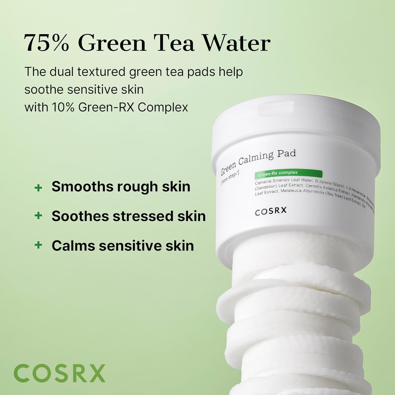 Cosrx One Step Green Hero Calming Pad (70 Pads) 140ml