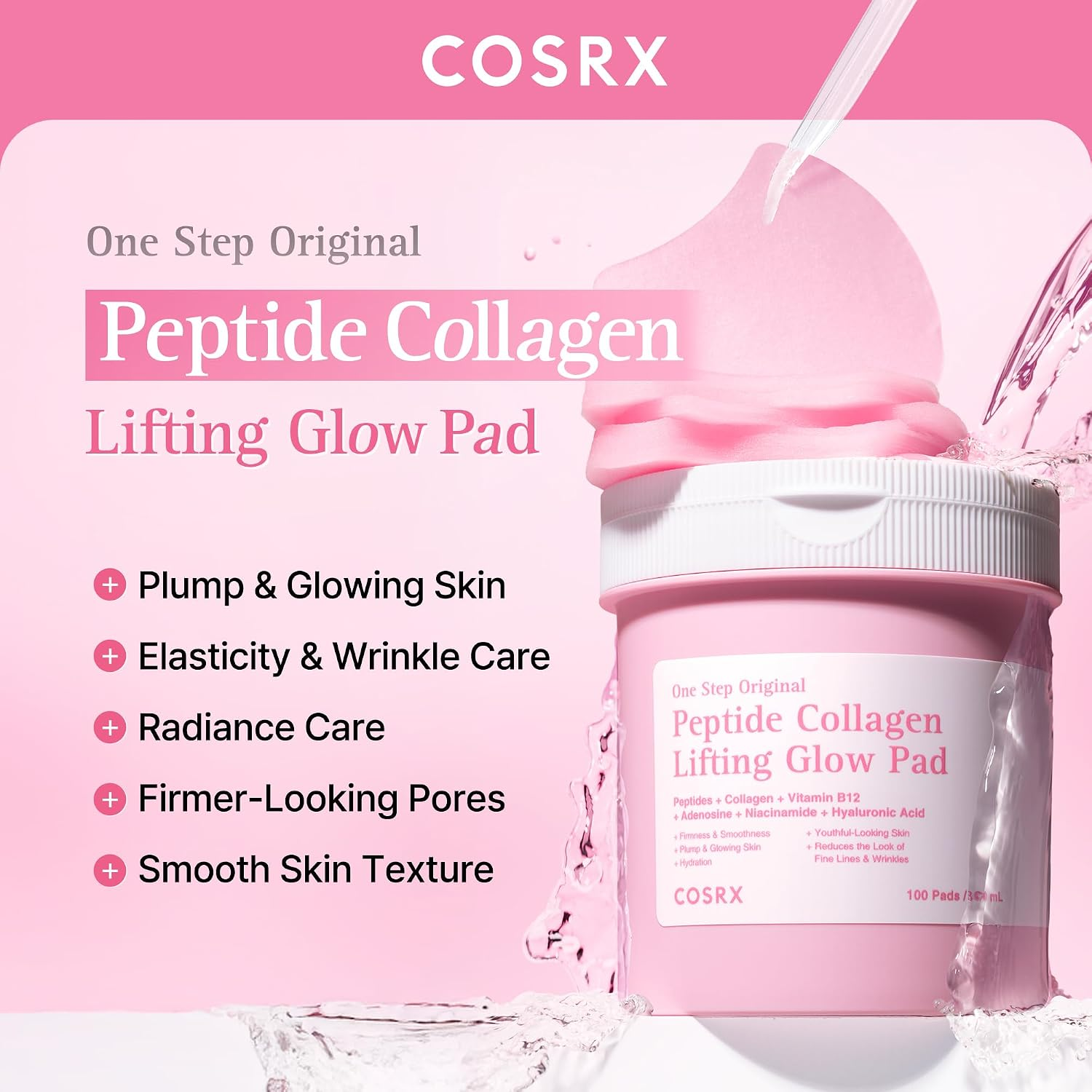 CosRx One Step Original Peptide Glow Pad 300ml 100's