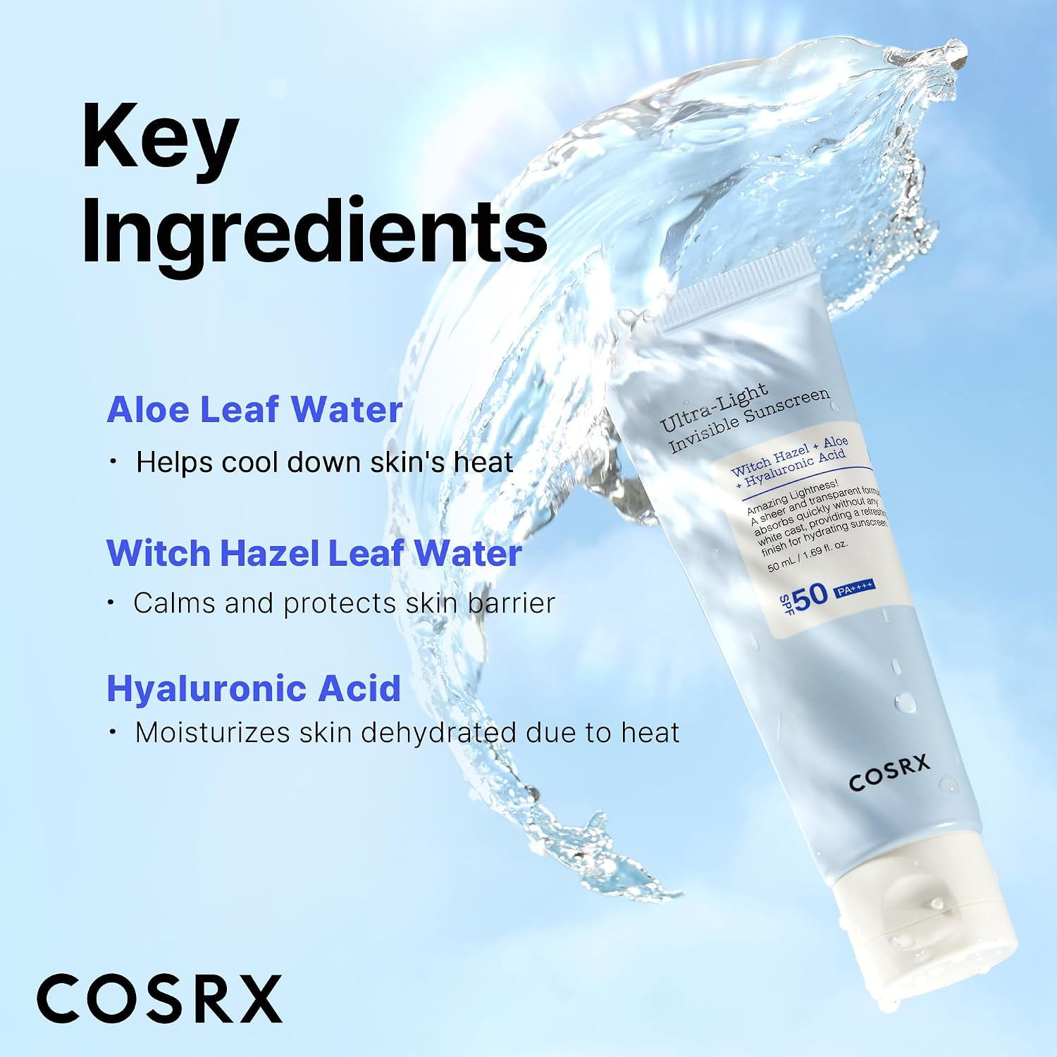 CosRx Ultra-Light SPF50+ Invisible Sunscreen 50ml