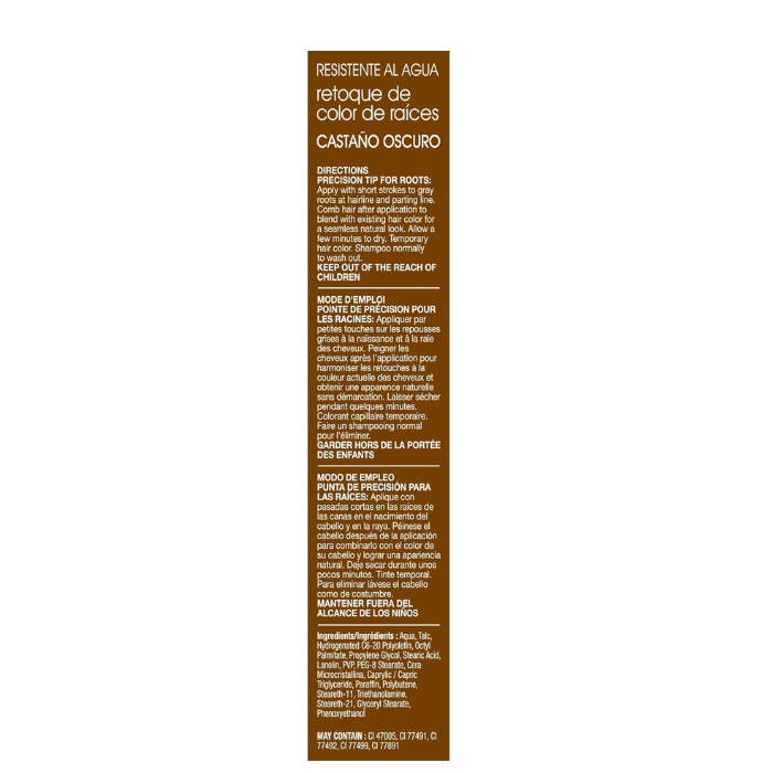 Cover Your Gray Hair Color Waterproof Brush-In Dark Brown 15 g