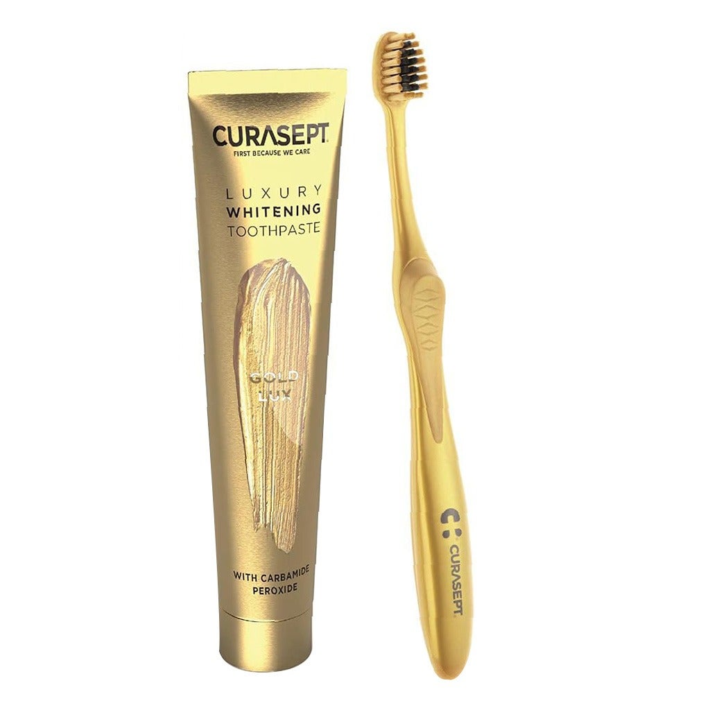 Curasept Gold Luxury Whitening Toothpaste 75ml + Toothbrush