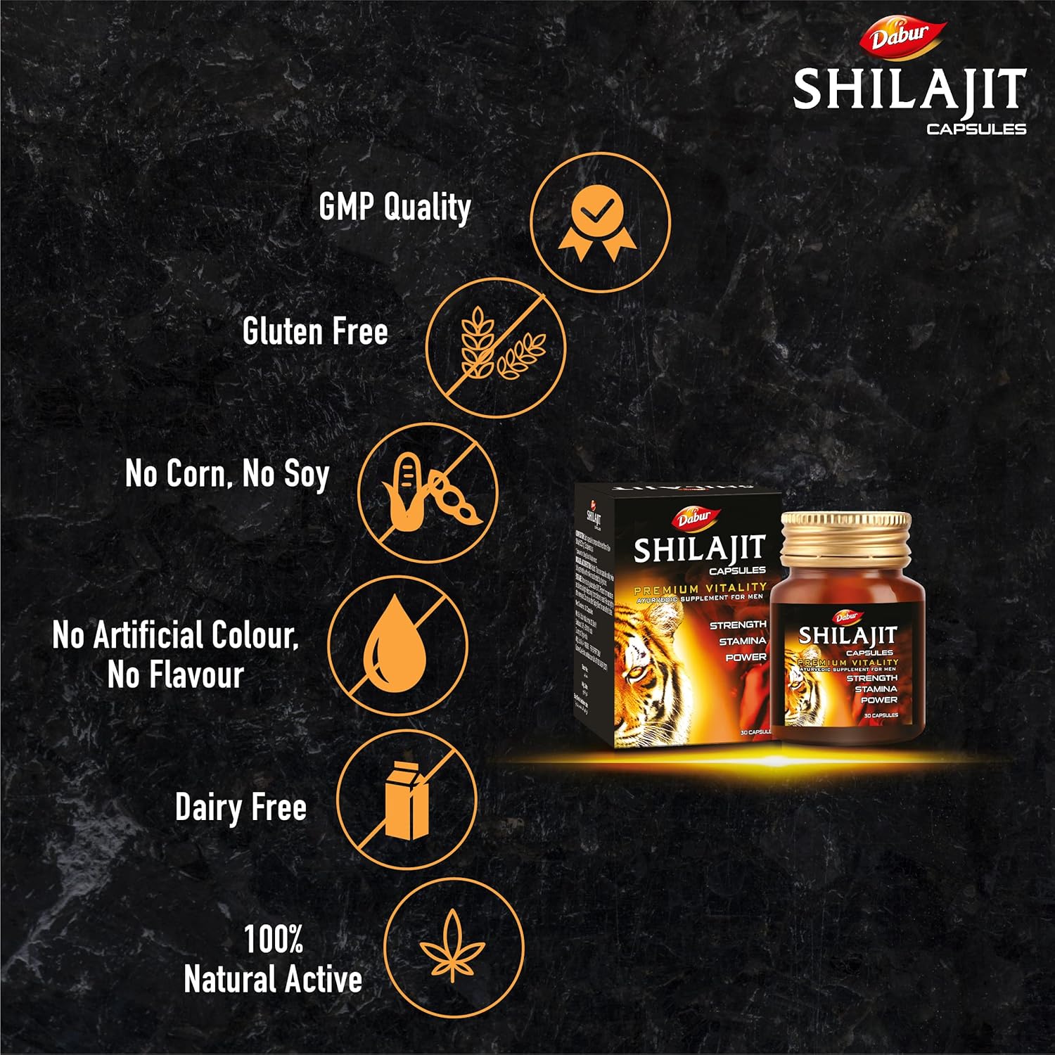 Dabur Shilajit Cap 30s Bottle