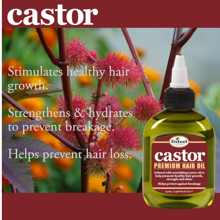 Difeel 99% Natural Castor Premium Hair Oil 75 ml