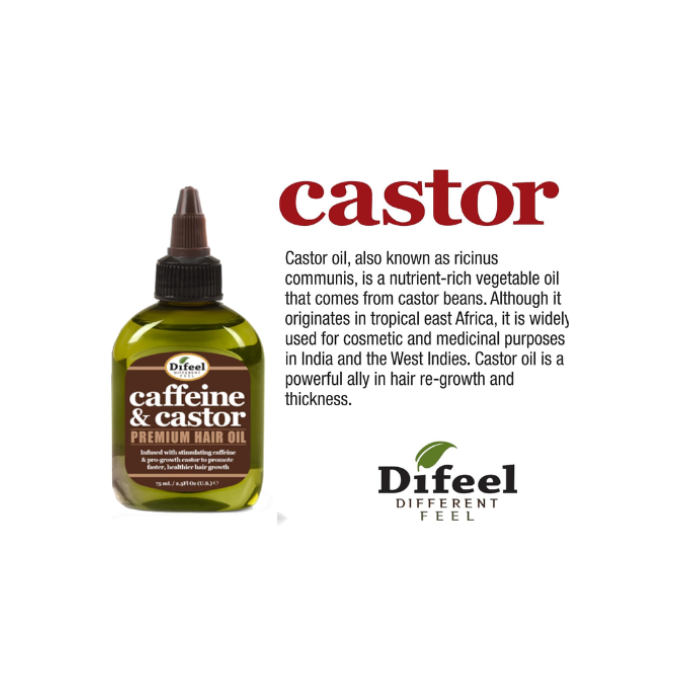 Difeel Caffeine & Castor Premium Hair Oil 75ml