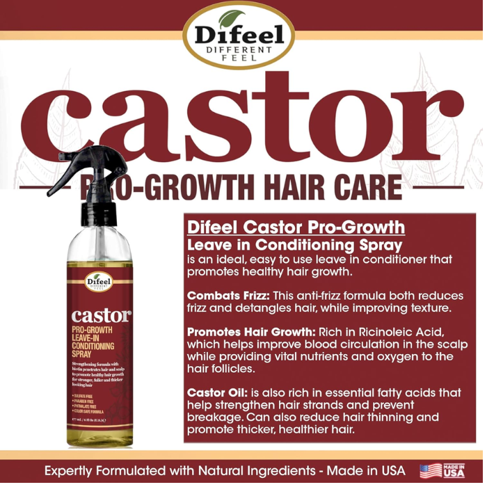 Difeel Castor Pro-Growth Conditioning Spray 177ml