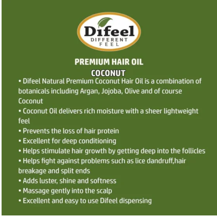 Difeel Premium Natural Hair Oil Coconut 75 ml