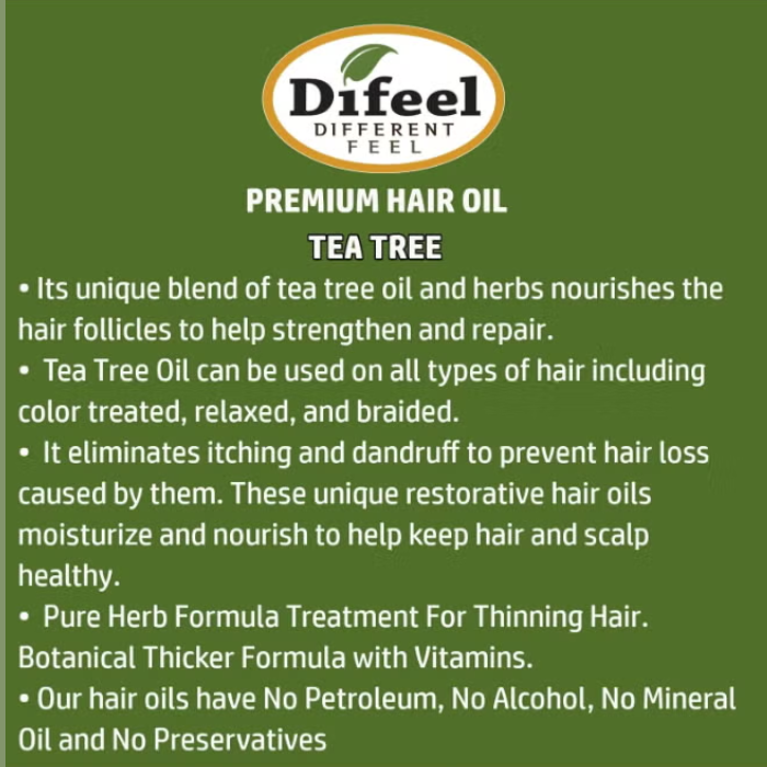 Difeel Premium Natural Hair Oil Tea Tree 75 ml