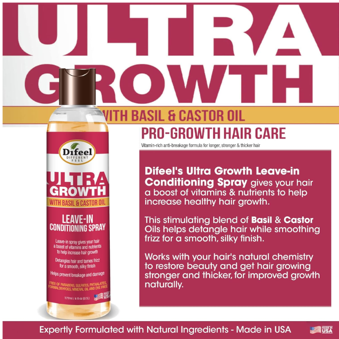 Difeel Ultra Growth Leave-In Conditioning Spray 177ml