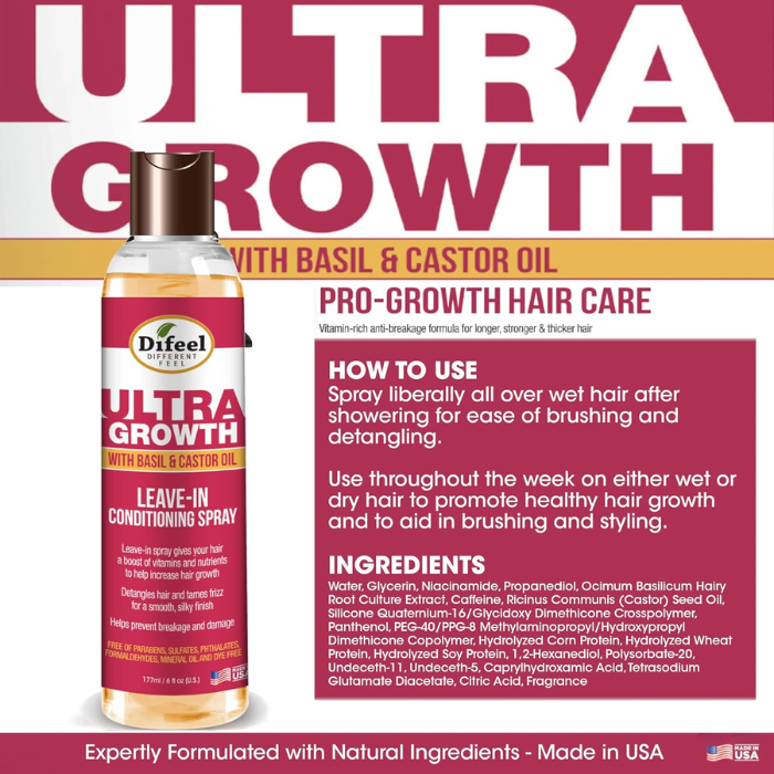 Difeel Ultra Growth Leave-In Conditioning Spray 177ml