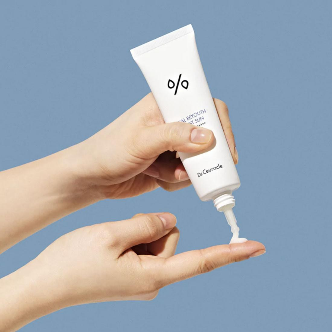Dr. Ceuracle Hyal Reyouth Moist Sun (SPF50+) Hydrating Sunscreen and UV Protection, 50ml