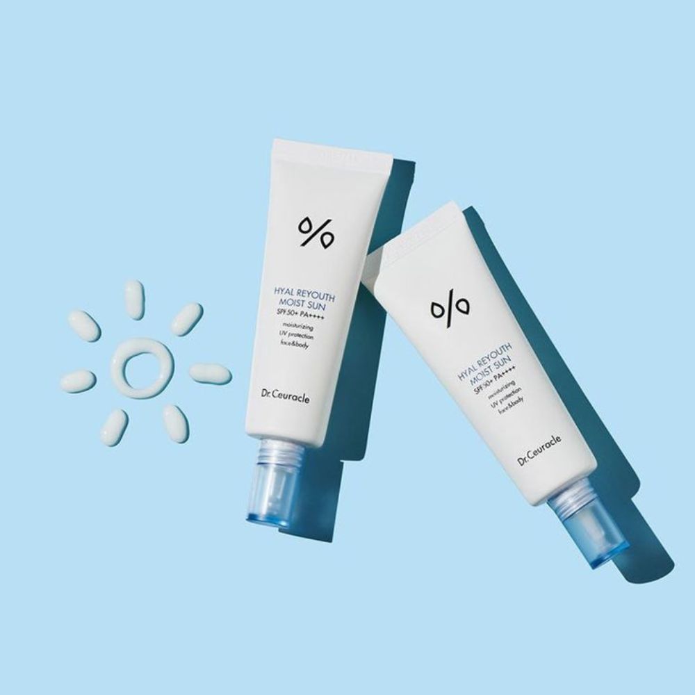 Dr. Ceuracle Hyal Reyouth Moist Sun (SPF50+) Hydrating Sunscreen and UV Protection, 50ml