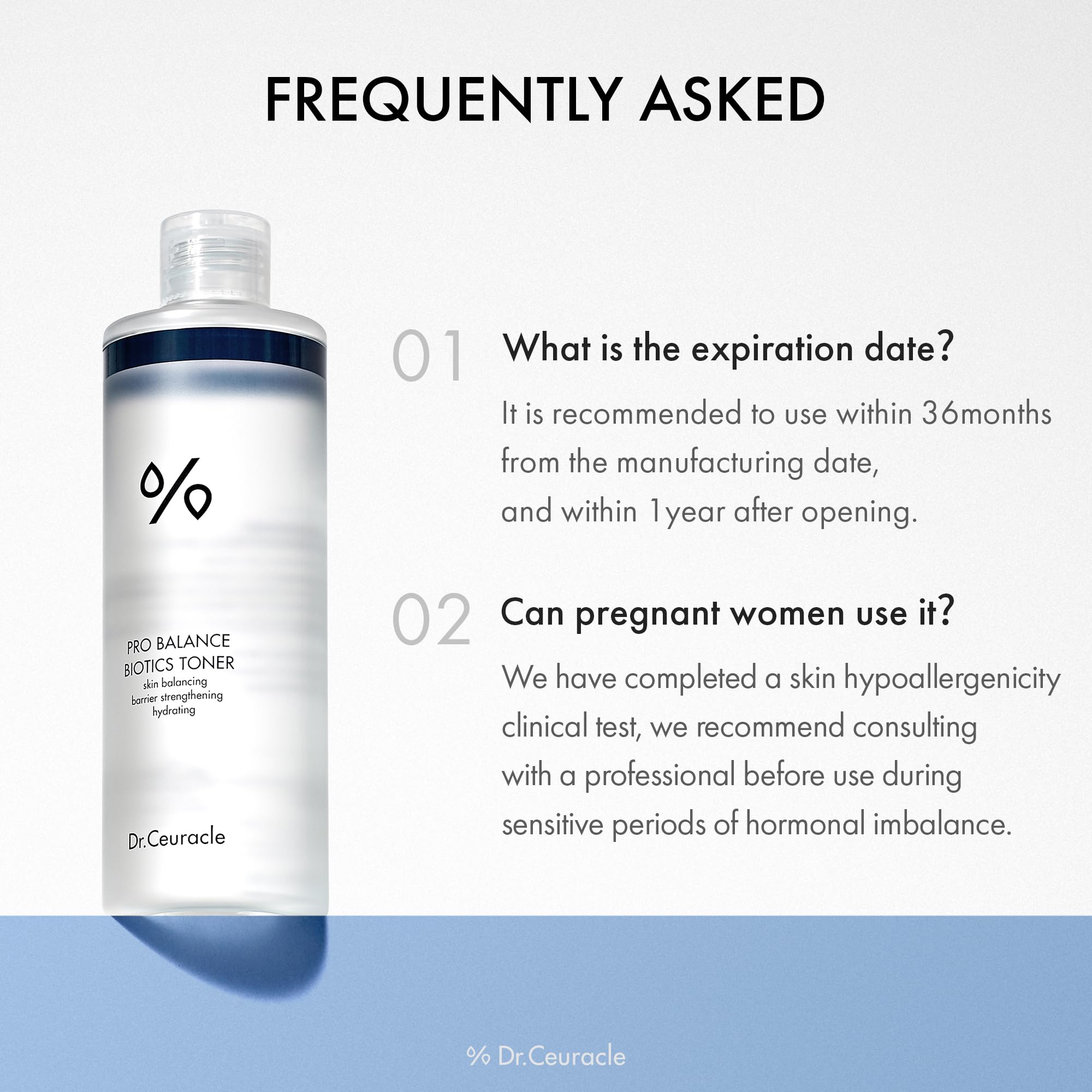 Dr. Ceuracle Pro Balance Biotics Toner, Biomimetic Water Hydrating with Probiotic Complex, 300ml