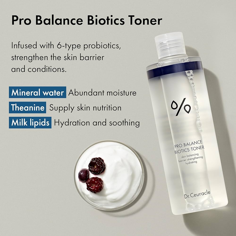 Dr. Ceuracle Pro Balance Biotics Toner, Biomimetic Water Hydrating with Probiotic Complex, 300ml