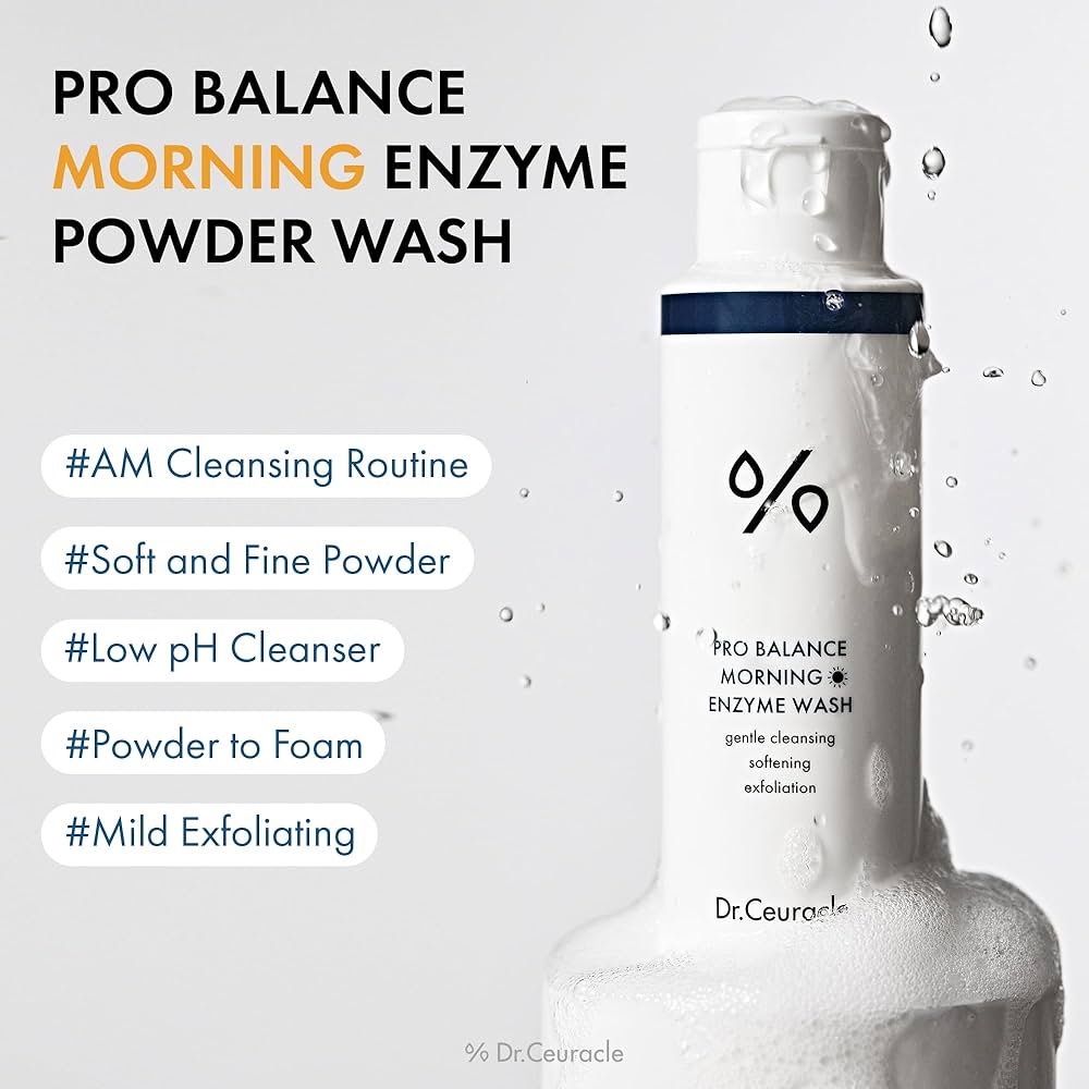 Dr. Ceuracle Pro Balance Morning Enzyme Wash, Gentle Cleanser with Probiotic Complex, 50g