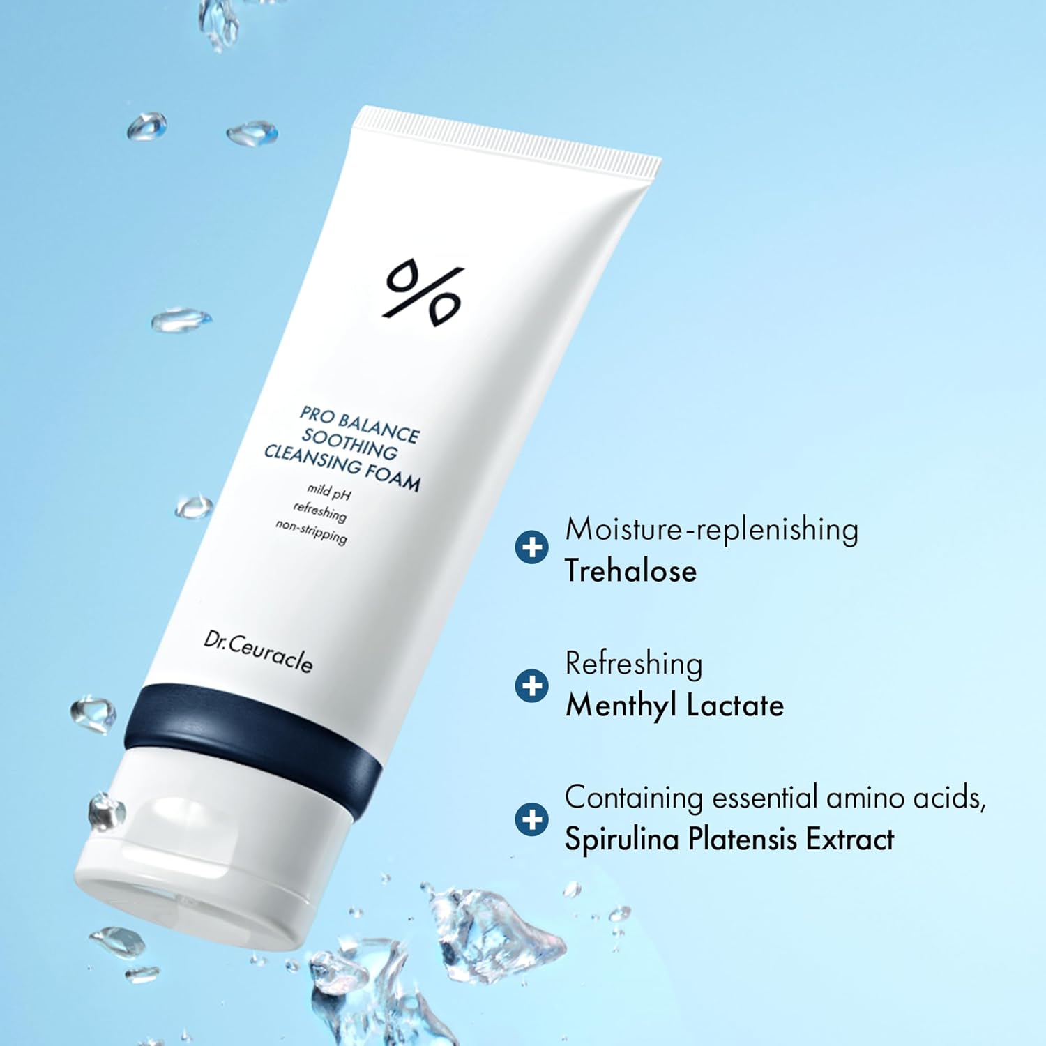 Dr. Ceuracle Pro Balance Soothing, Mild pH Gel-to-Foam Cleanser for Sensitive Skin, 150ml