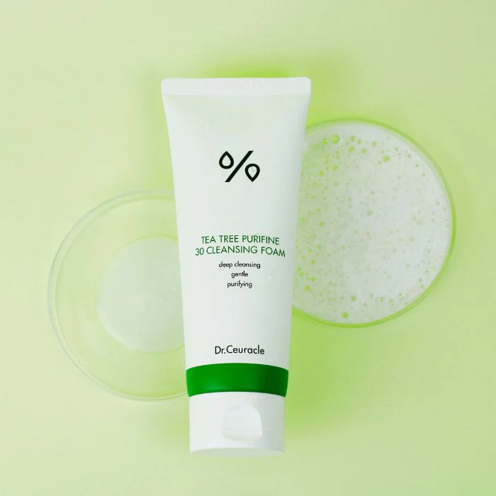 Dr. Ceuracle Tea Tree Purifine Cleansing Foam, Mild Sub-Acidic Cleanser for Sensitive Skin, 150ml