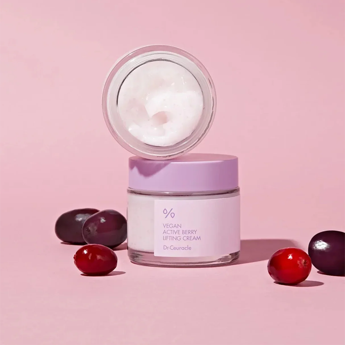 Dr. Ceuracle Vegan Active Berry Lifting Cream, Firming Moisturizer for Elastic, Plump Skin, 75g