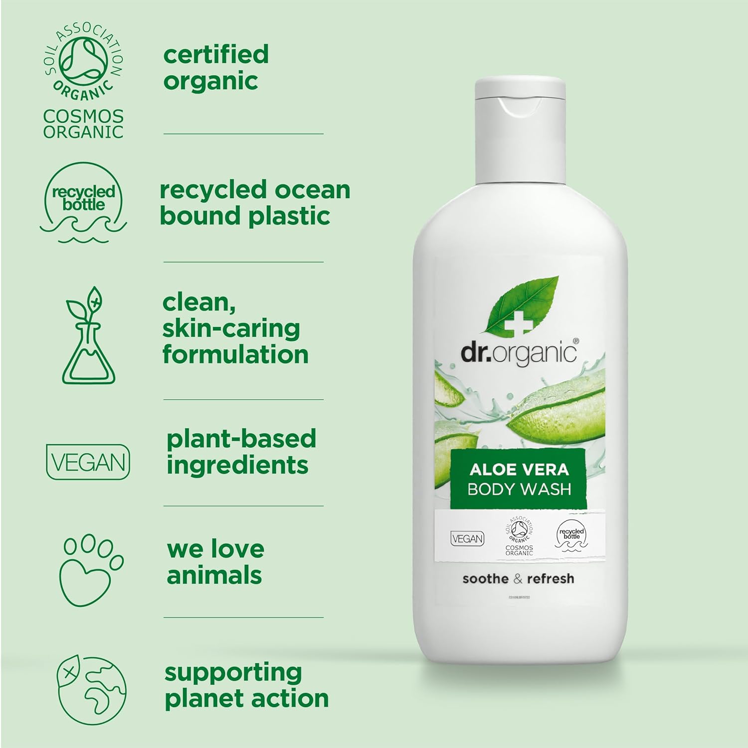 Dr.Organic Aloe Vera Bodywash-250ml