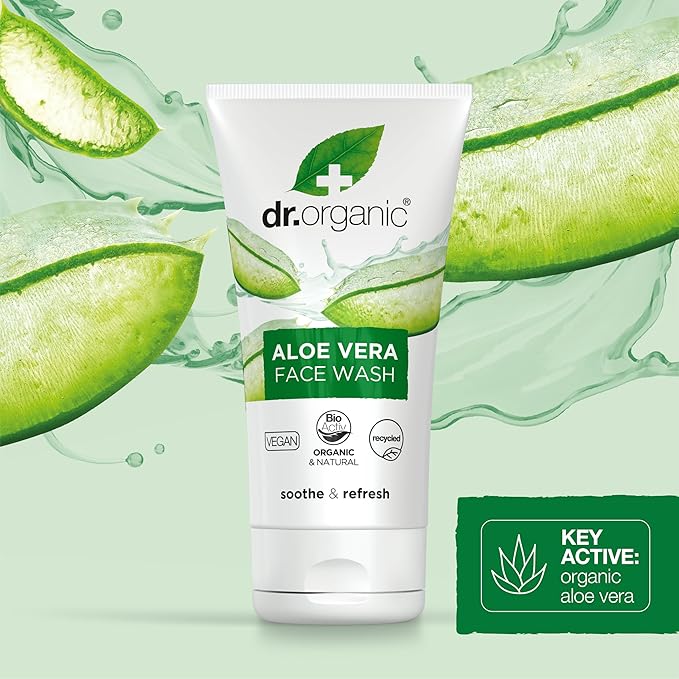 Dr. Organic Aloe Vera Face Wash, 150ml