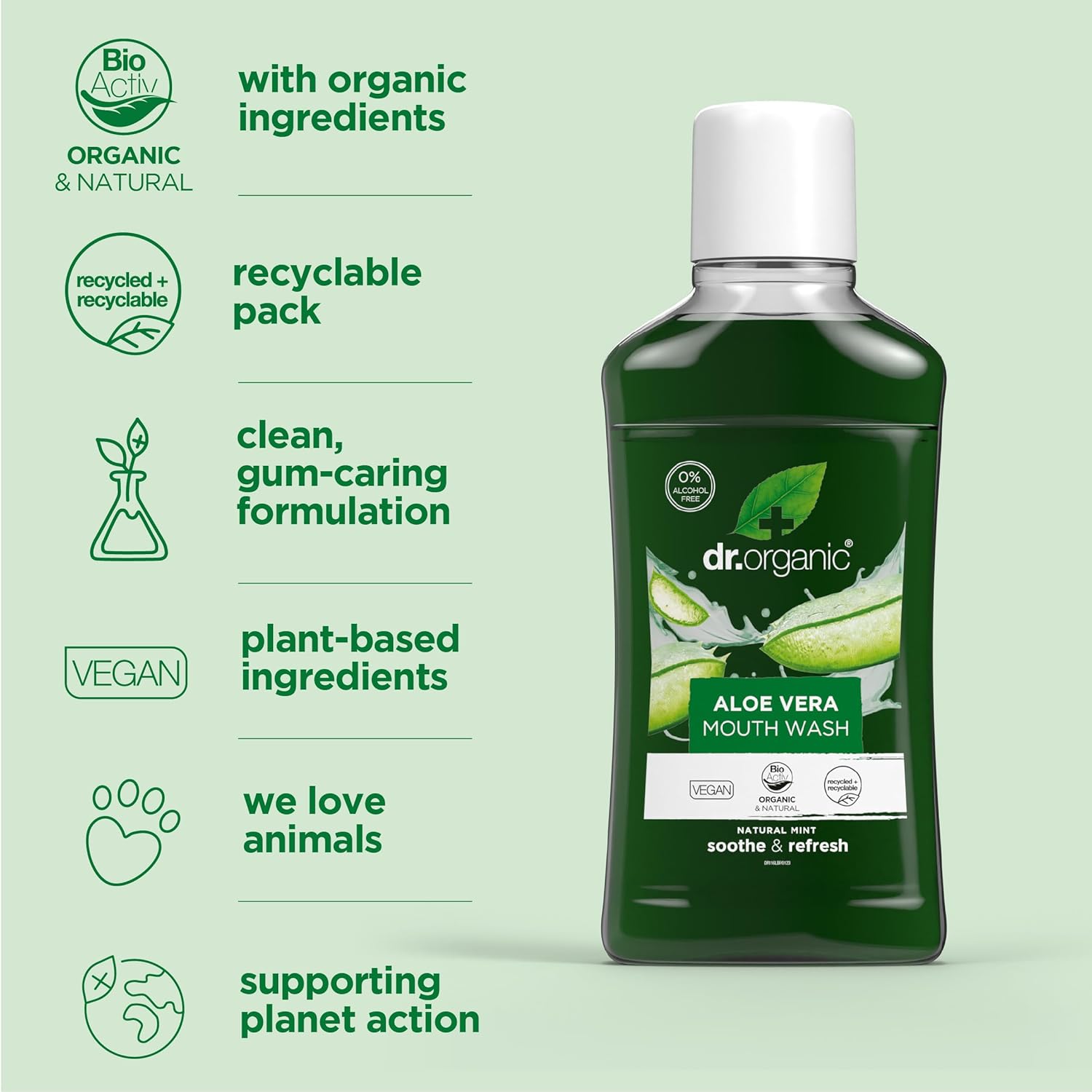 Dr.Organic Aloe Vera Mouthwash 500ml