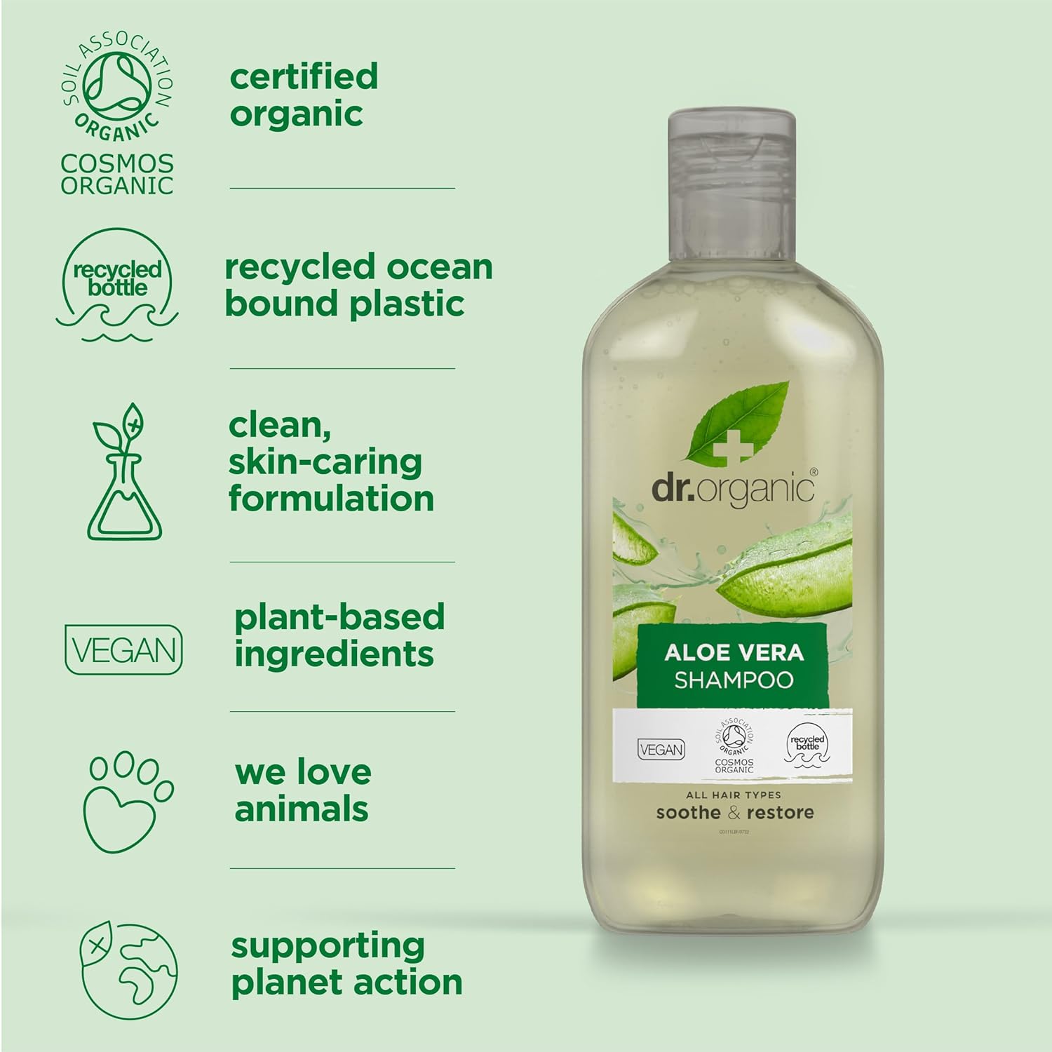 Dr.Organic Aloe Vera Shampoo-265ml
