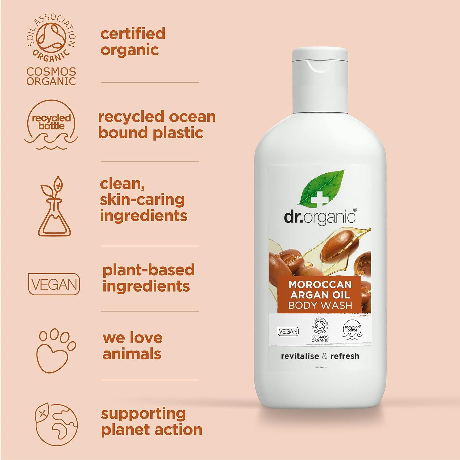 Dr. Organic Moroccan Argan Oil Body Wash-250ml