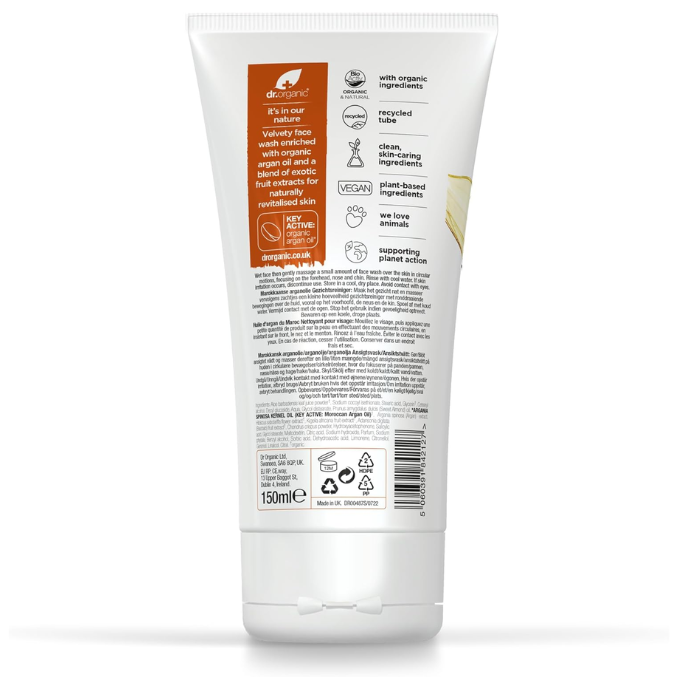 Dr.Organic Moroccan Argan oil Creamy Face Wash - 150ml