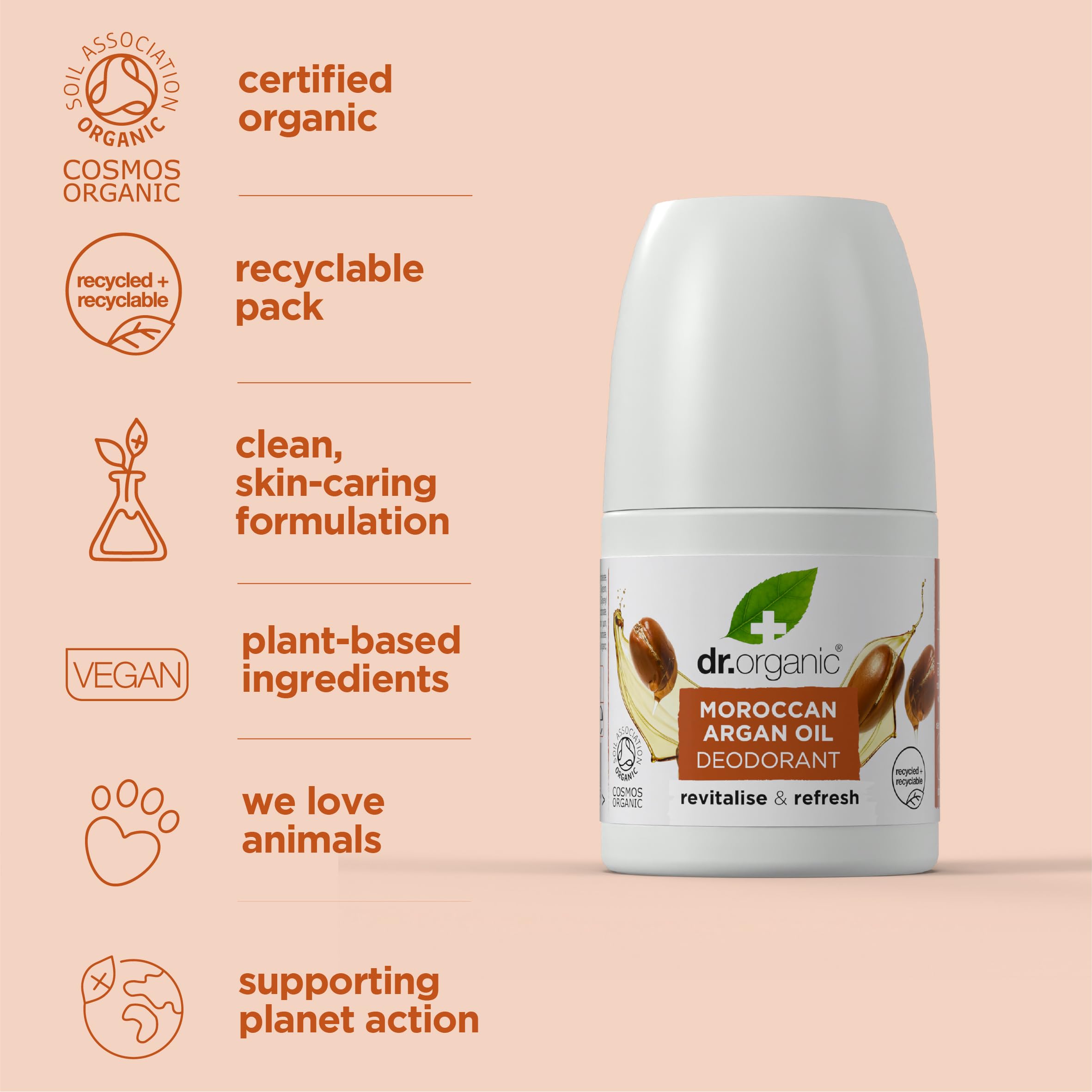 Dr. Organic Organic Moroccan Argan Oil Deodorant 50ml