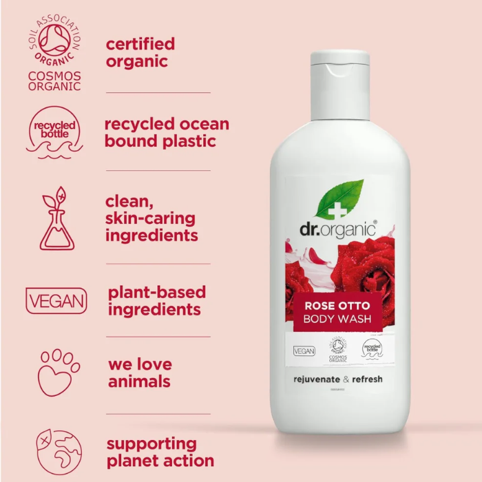 Dr.Organic Rose Body Wash 250ml