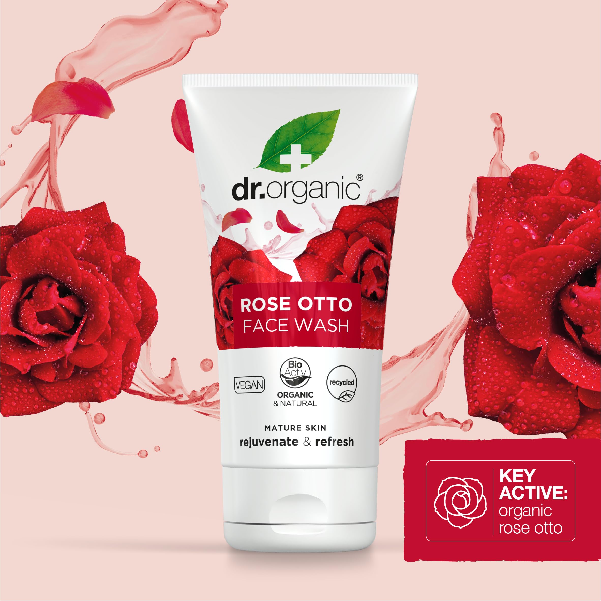 Dr. Organic Rose Otto Creamy Face Wash, 150ml