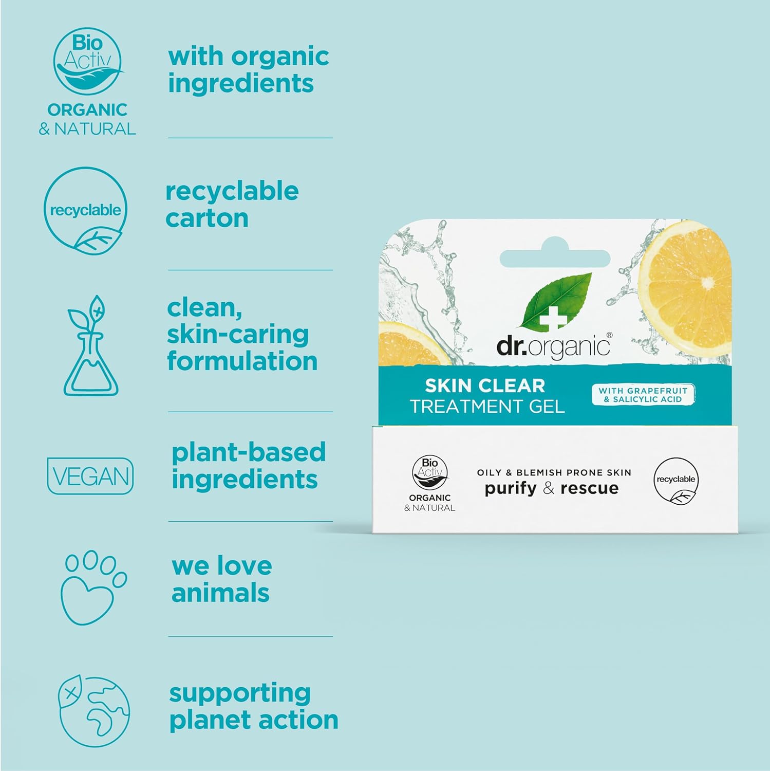 Dr. Organic Skin Clear 5 In 1 Treatment Gel 10ml