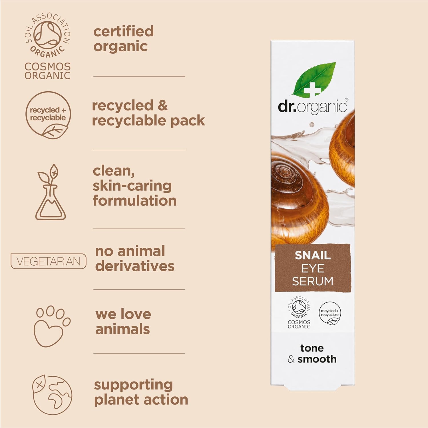 Dr.Organic Snail Gel Eye Serum 15ml