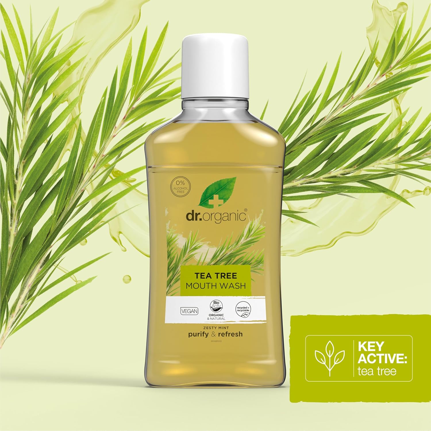 Dr. Organic Tea Tree Mouthwash 500ml
