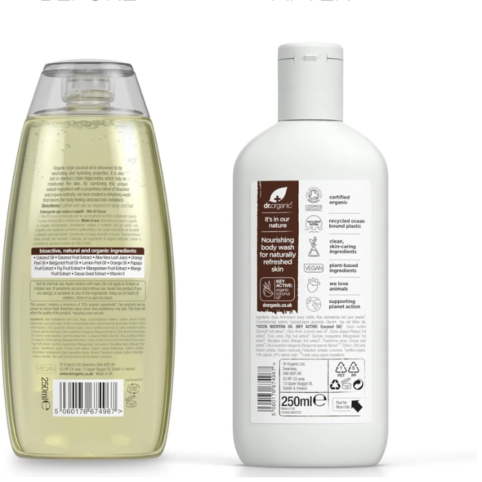 Dr.Organic Virgin coconut Body Wash -250ml