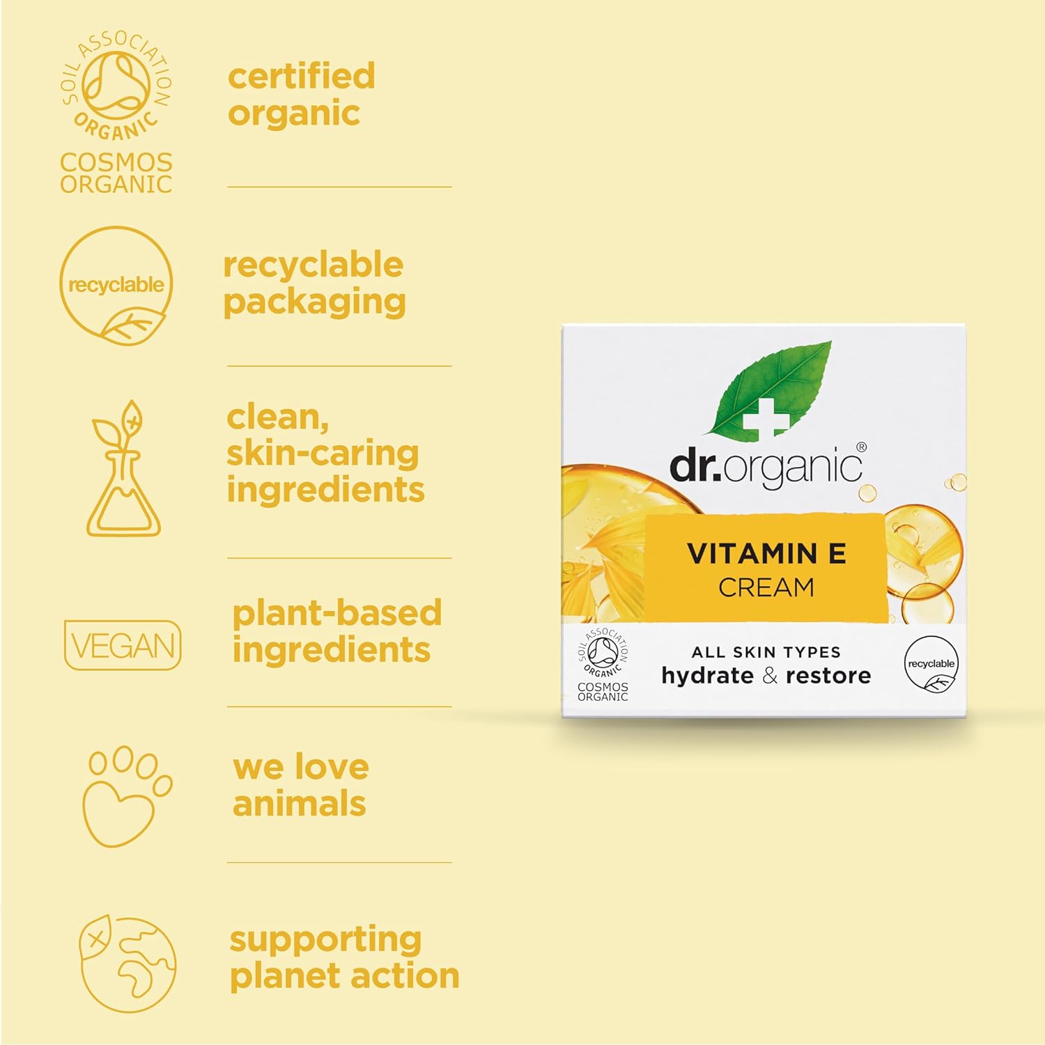 Dr. Organic Vitamin E Hydrating Cream 50ml