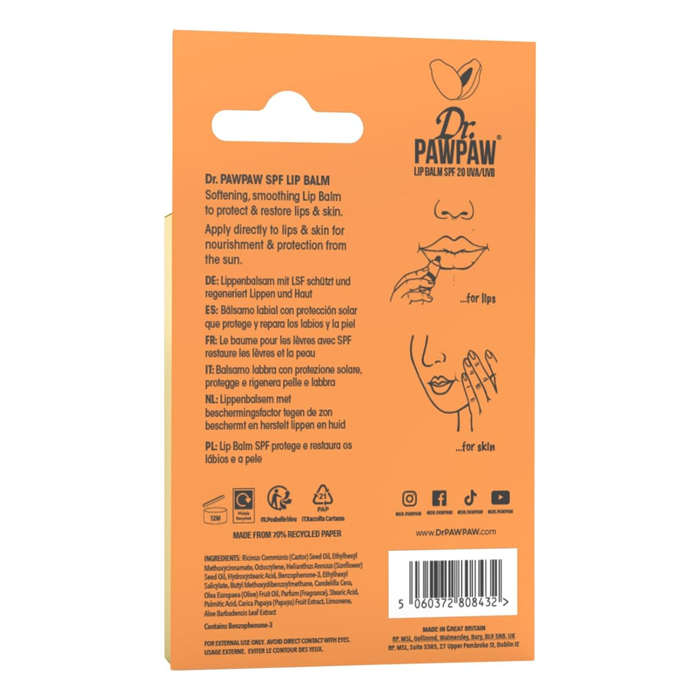 Dr. Paw Paw (SPF20) UVA/UVB Lip Balm 8ml