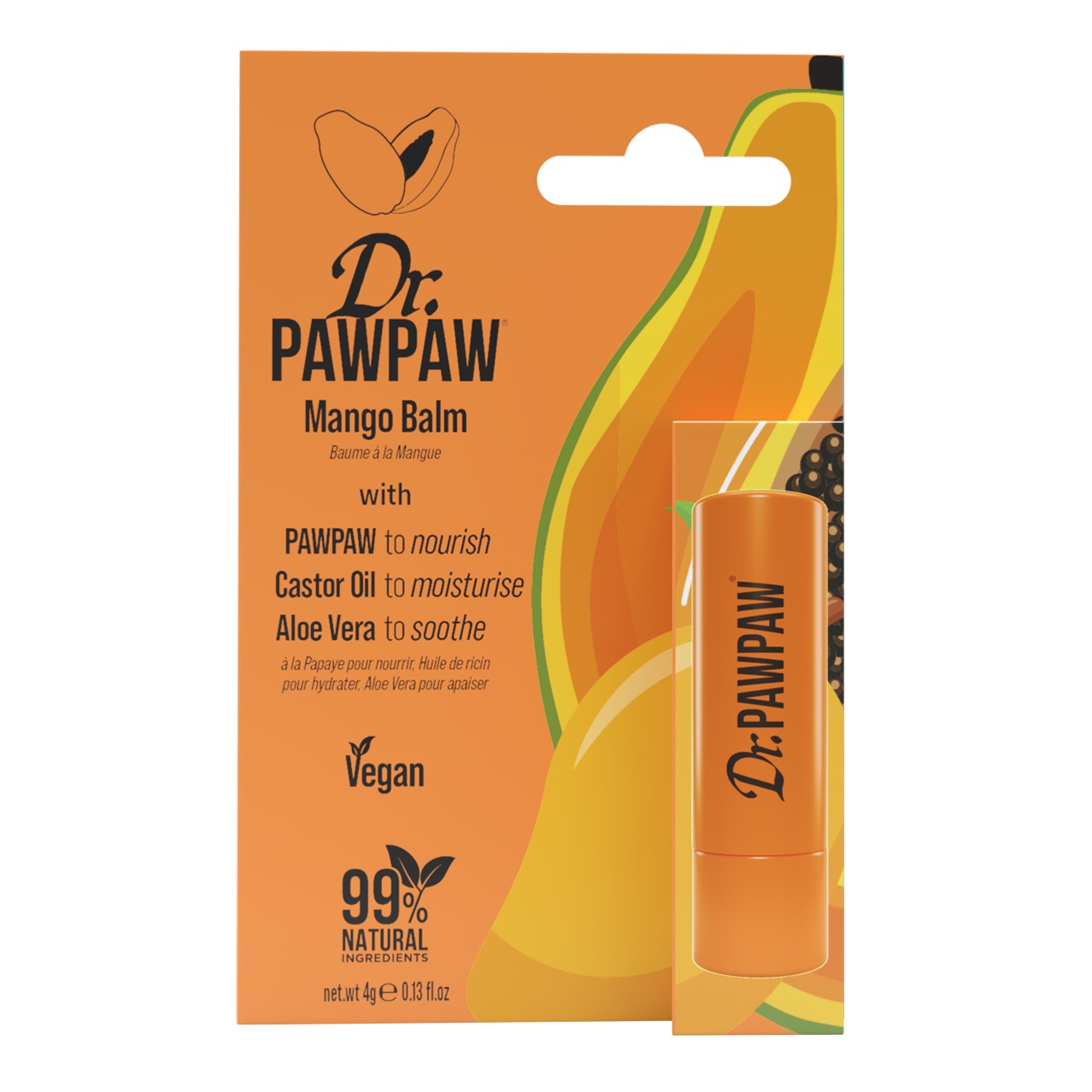 Dr PawPaw Twist Up Lip Balm Mango 4g