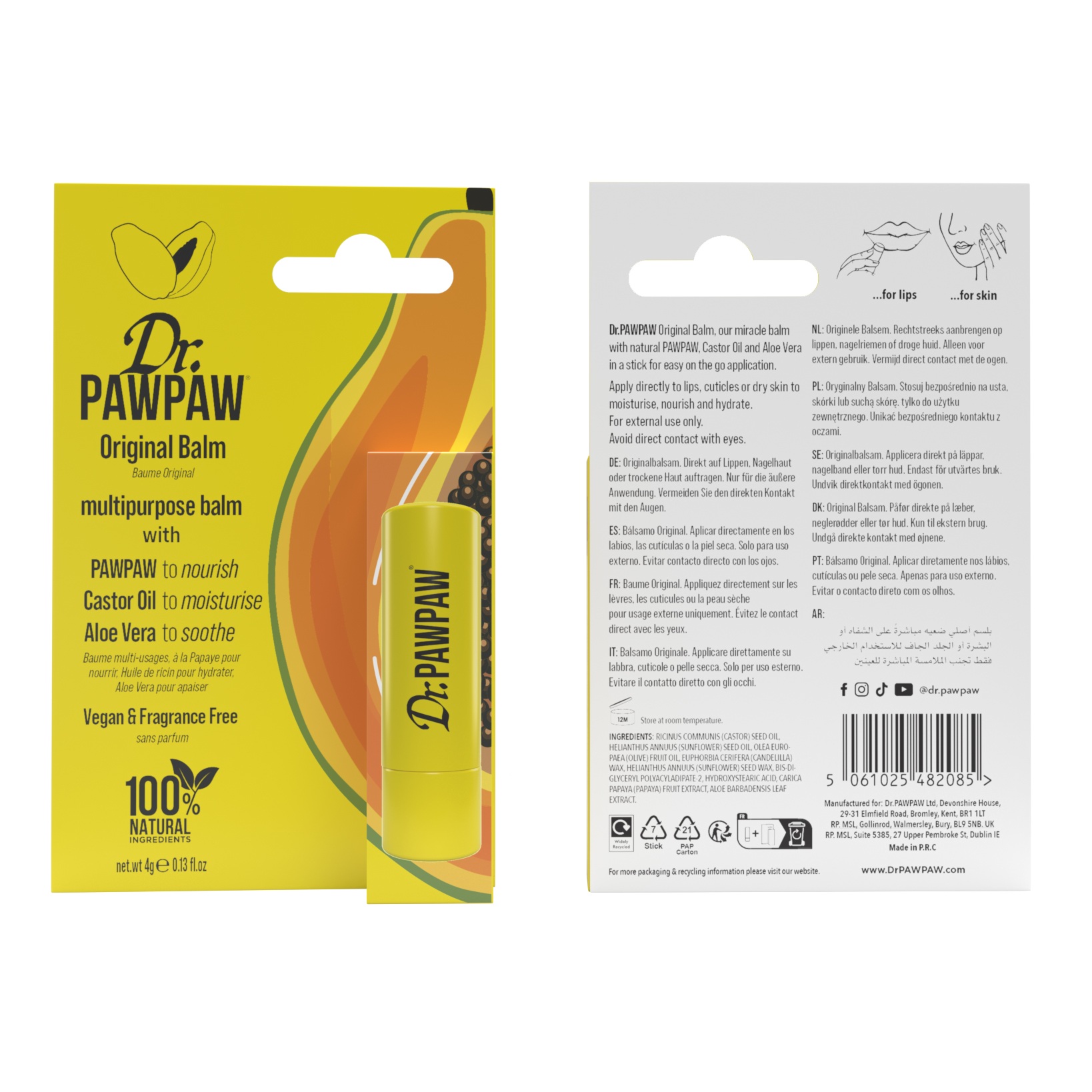 Dr PawPaw Twist Up Lip Balm Original 4g