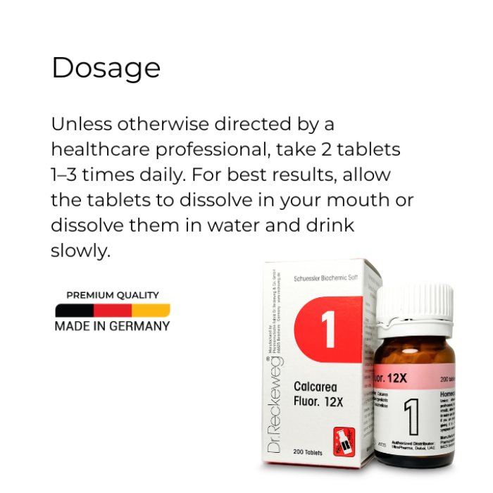 Dr Reckeweg 1 Calcarea Fluorata 12X Tab 200s