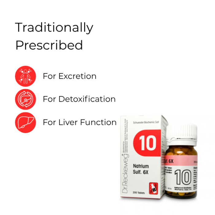 Dr Reckeweg 10 Natrium Sulfuricum 6X Tab 200s