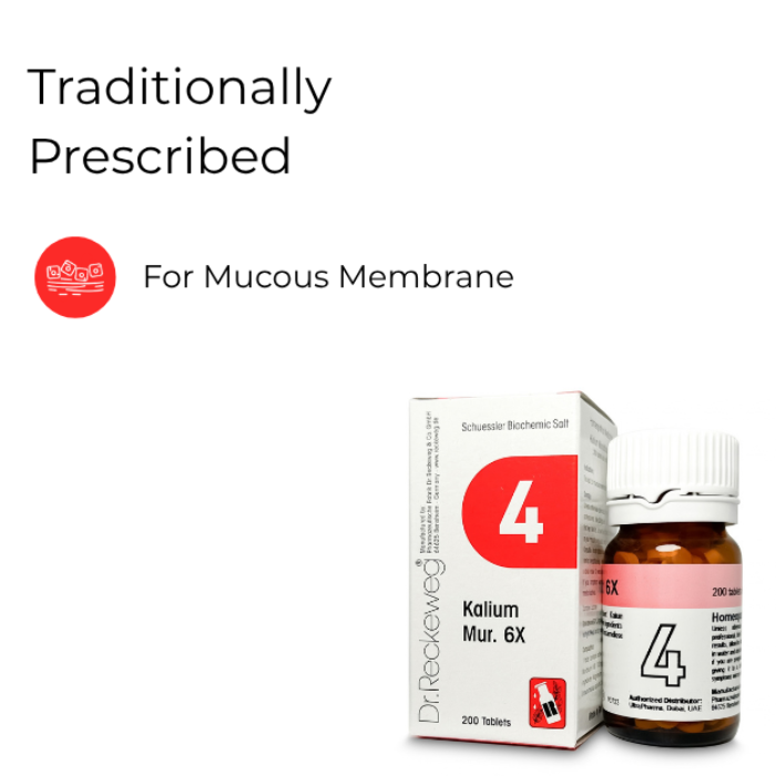 Dr Reckeweg 4 Kalium Muriaticum 6X Tab 200s