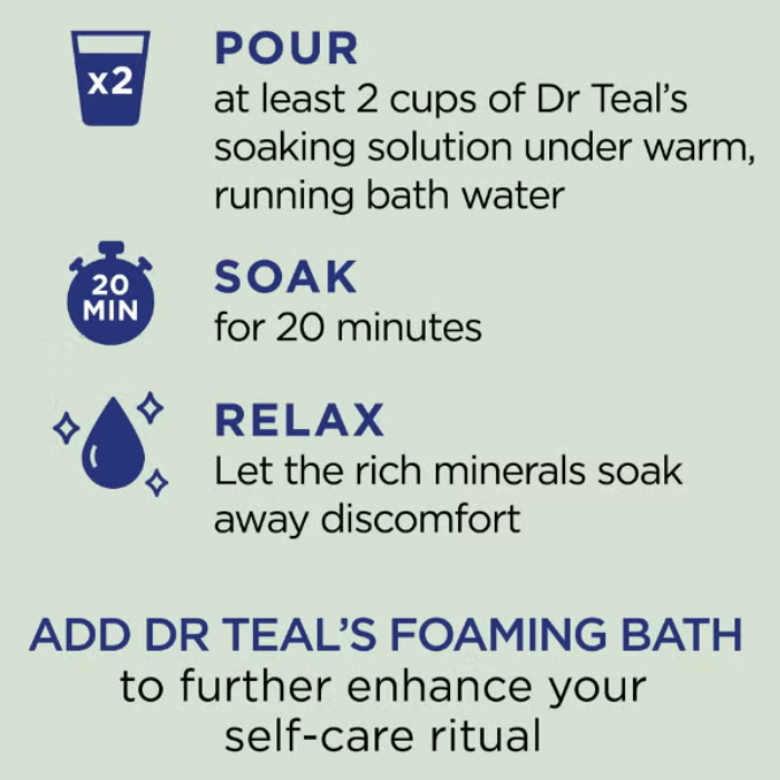 Dr Teal’s Relax & Relief Eucalyptus Pure Epsom Salt Soaking Solution 1.36kg