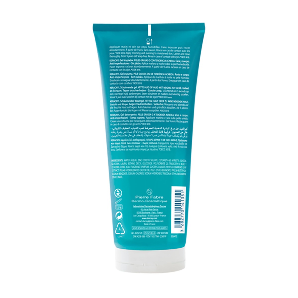 Ducray Keracnyl Face & Body Foaming Gel for Acne 200ml