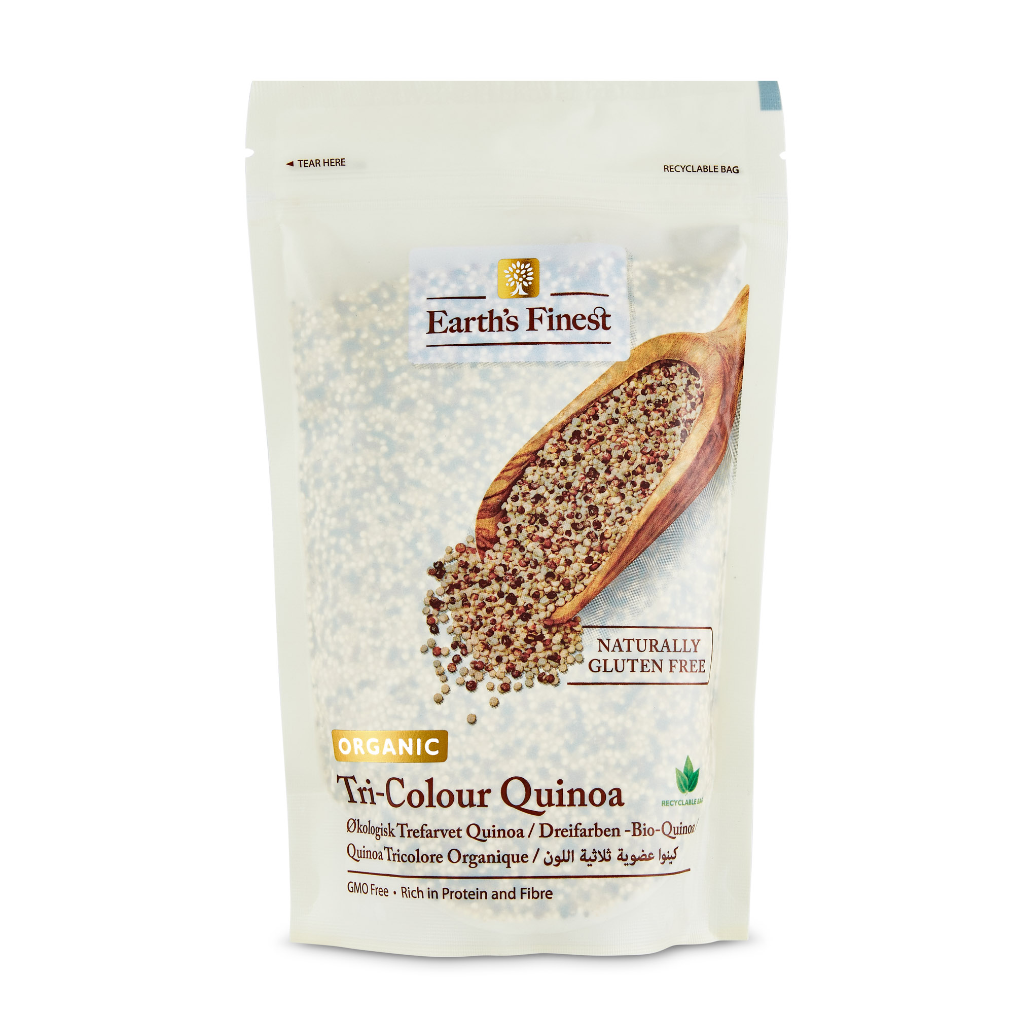 Earth’s Finest Organic Tri-Color Quinoa, Gluten-Free, Non-GMO, High-Protein Superfood for Cooking & Baking, 340g